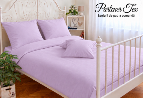 Lenjerie de pat bumbac Ranforce - Mov deschis
