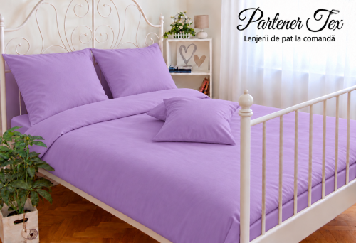 Lenjerie de pat bumbac Ranforce - Mov lavanda