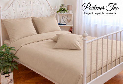 Lenjerie de pat bumbac Ranforce - Bej nisip