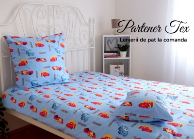 Lenjerie de pat bumbac satinat - Fulger McQueen